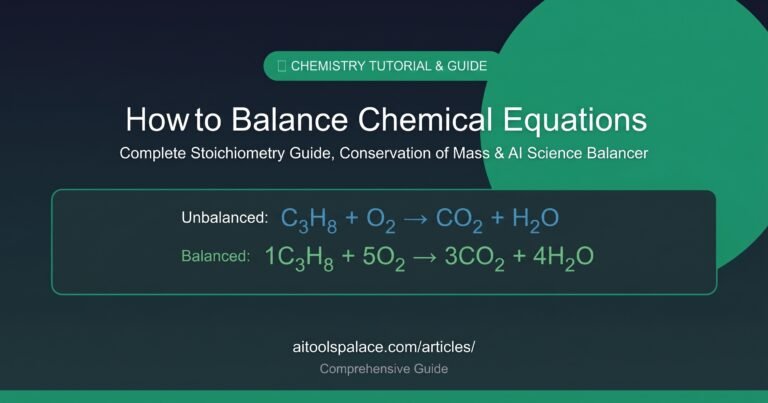 How to Balance Chemical Equations (Step-by-Step)