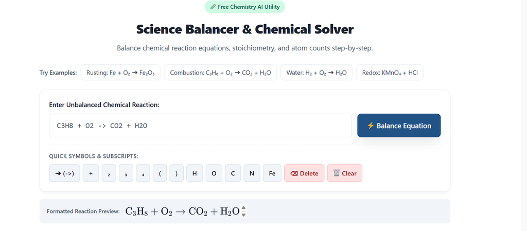 balanced chemical equation